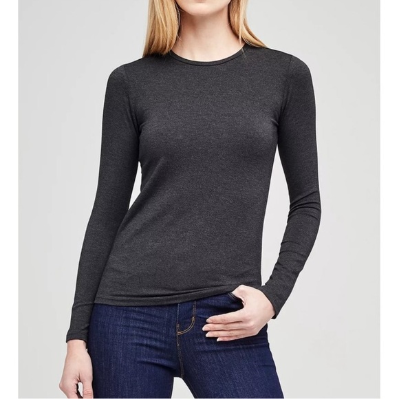 L'AGENCE TESS CREWNECK LONG-SLEEVE T-SHIRT SMALL - Picture 2 of 9